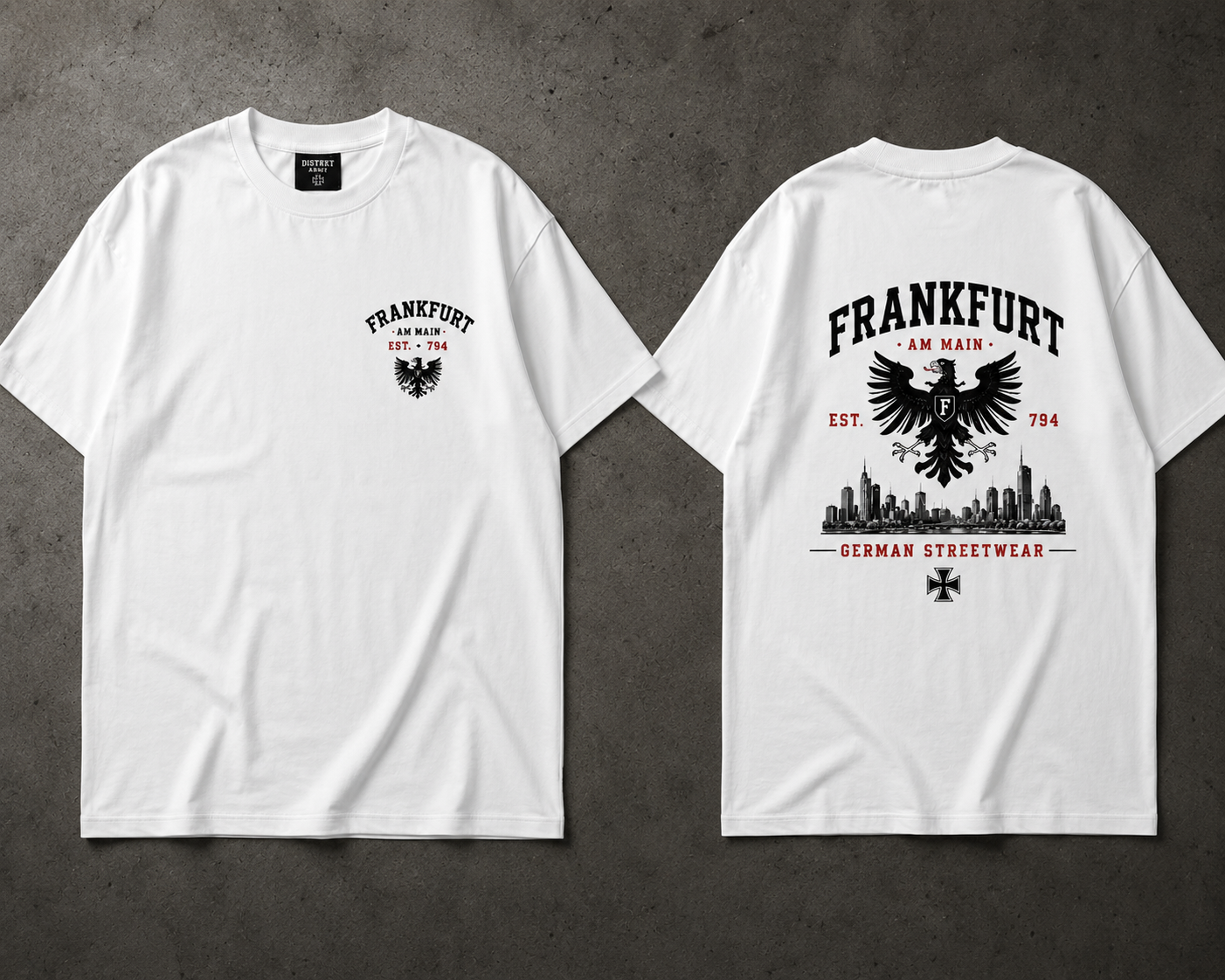 FRANKFURT AM MAIN Oversize T-Shirt Weiß – German Streetwear Edition